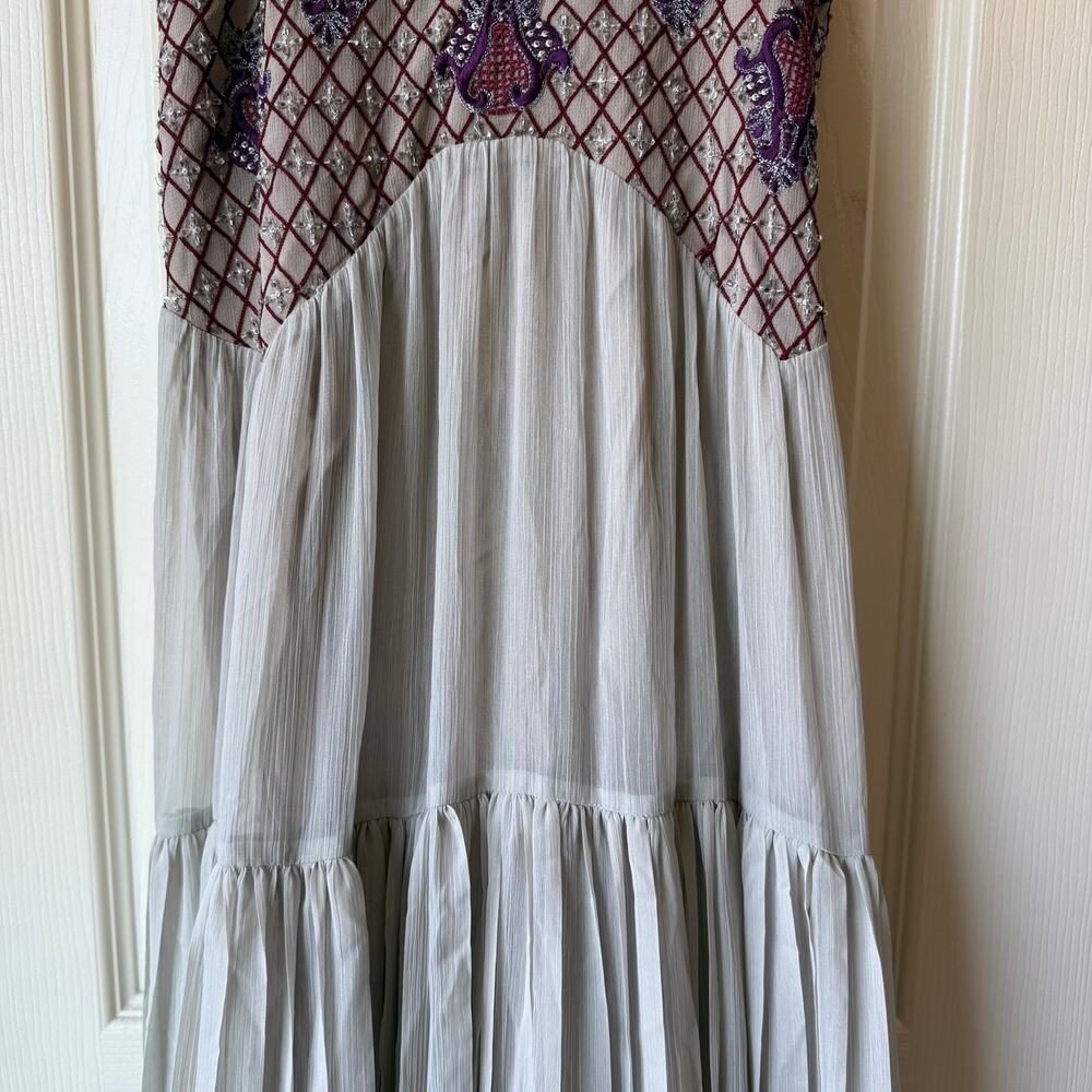 Free People Beaded Maxi Dress in Light Blue and Purple - Picture 3 of 15